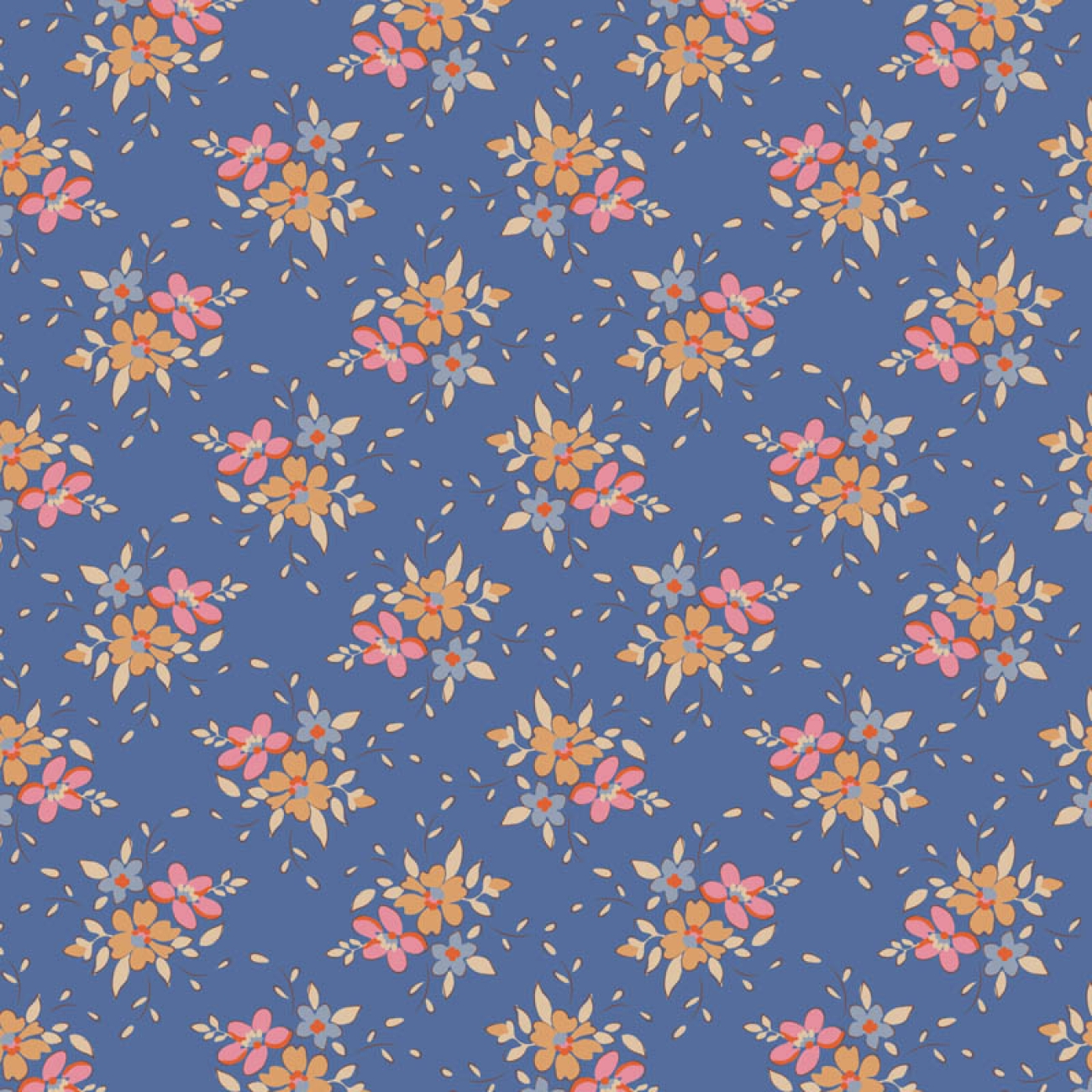 Tilda Patchwork Stoff Baumwolle - Creating Memories - Frida Blue
